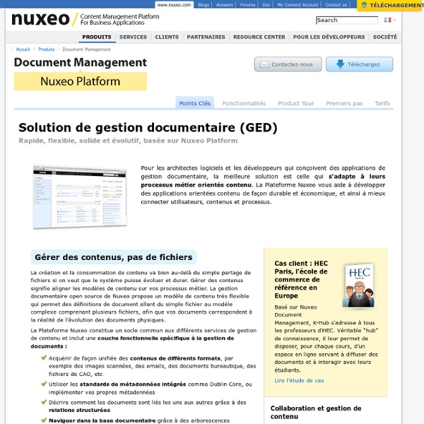Gestion Documentaire (GED) Open Source par Nuxeo