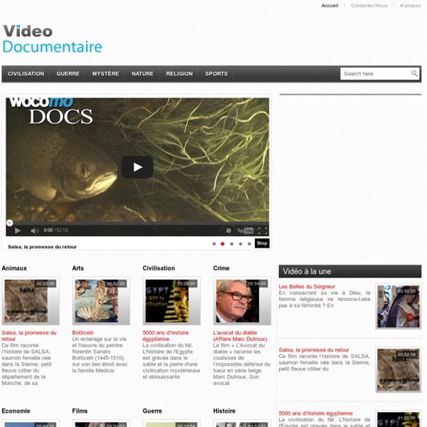Documentaires et reportages en Streaming gratuit en français 