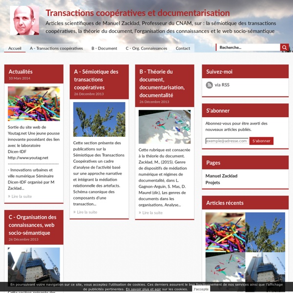 Manuel zacklad; sémiotique des transactions cooperatives et web socio-semantique