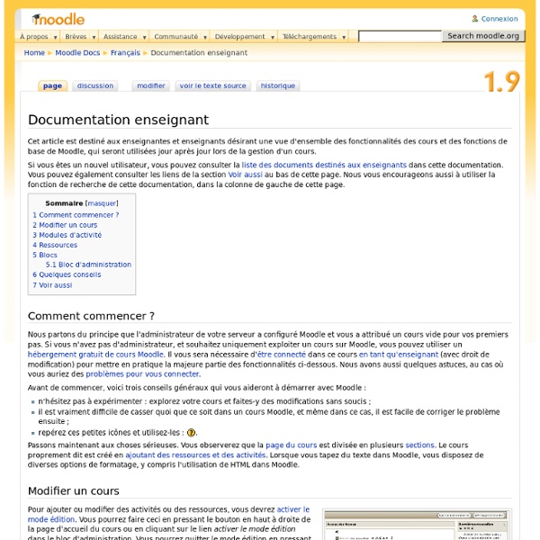 Documentation enseignant