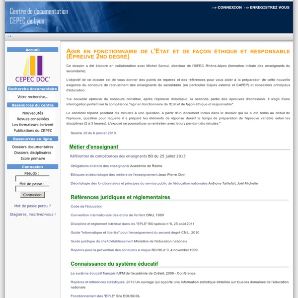 Agir en fonctionnaire de l'Etat et de façon éthique et responsable