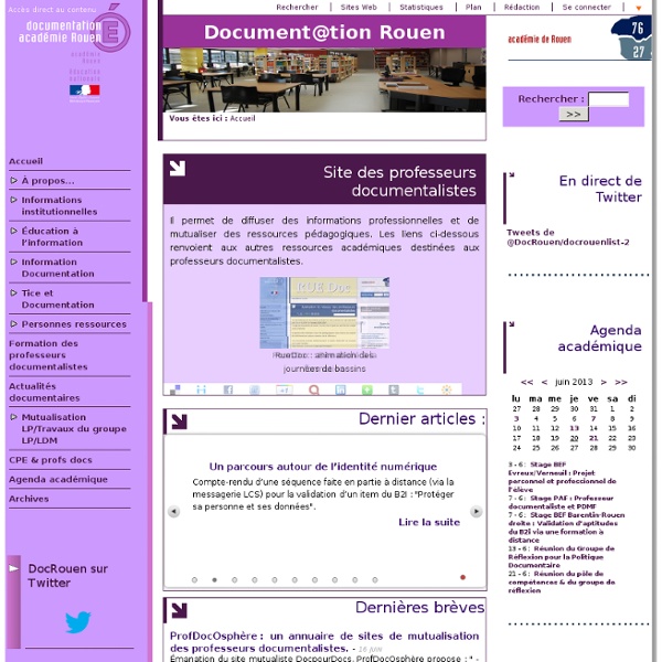 Documentation Rouen - Site des professeurs documentalistes de l'Académie de Rouen