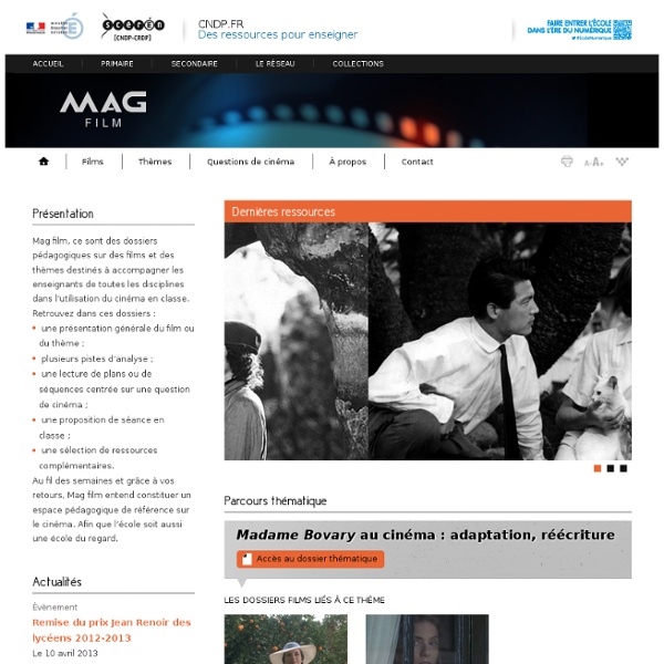 Accueil - Mag Film - Centre National de Documentation Pédagogique