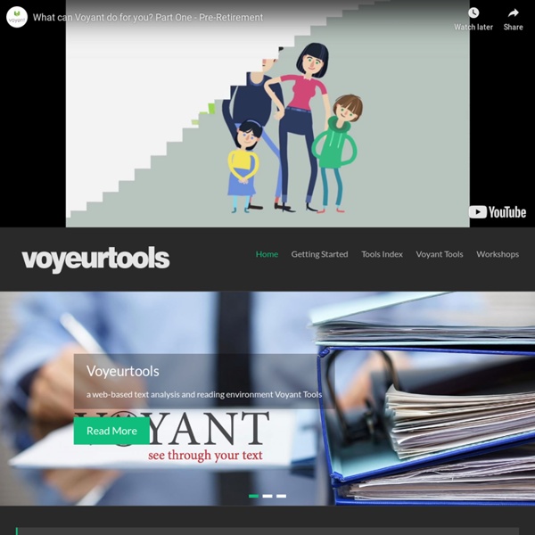 Voyant Tools: Reveal Your Texts