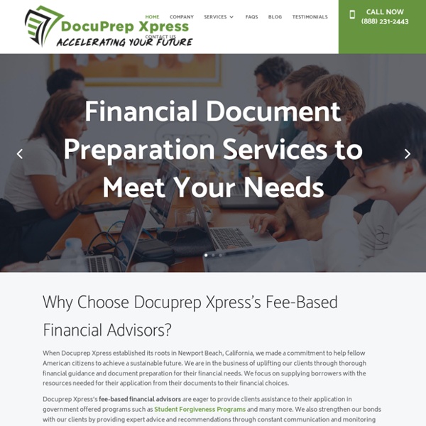 DocuPrep Xpress: Fee Based Financial Advisor