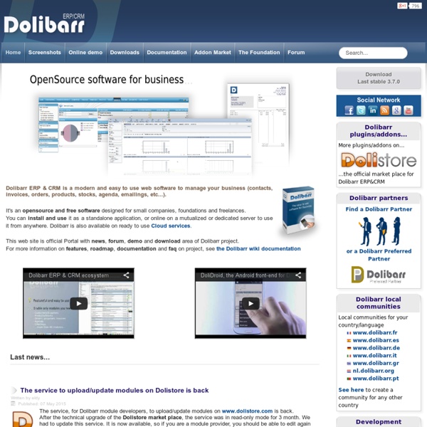 Dolibarr ERP & CRM OpenSource software