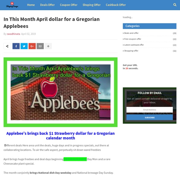 In This Month April dollar for a Gregorian Applebees
