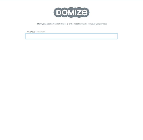Domize - The World&#039;s Fastest Domain Name Search Engine!