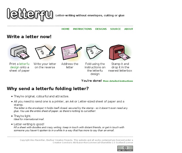Letterfu - Letter-writing without envelopes, cutting or glue