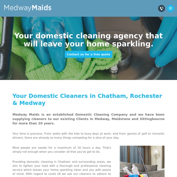 Domestic Cleaners in Chatham & Medway