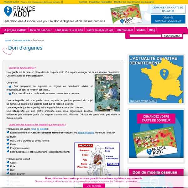 FRANCE ADOT - Tout savoir sur le don et les greffes d'organes