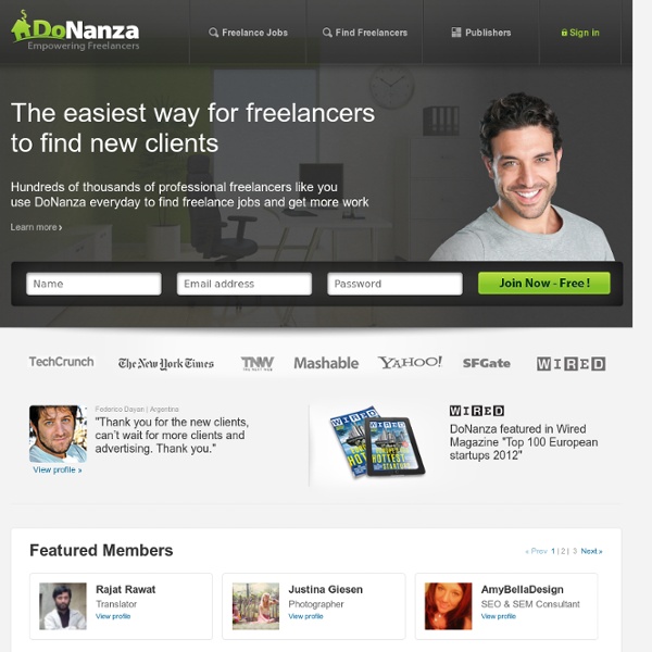 DoNanza - The Next Level in Freelance Jobs Search And Tools