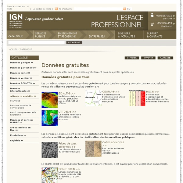 Données gratuites