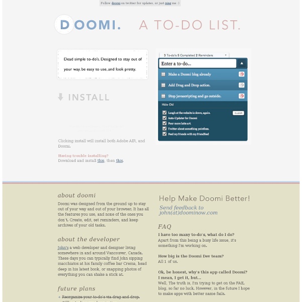 Doomi. A to do list application.