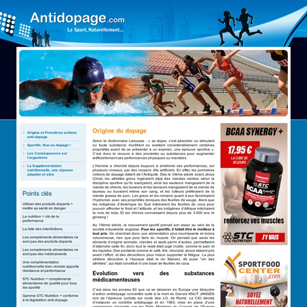 Le dopage dans le sport - Antidopage.com