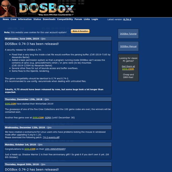 DOSBox, an x86 emulator with DOS