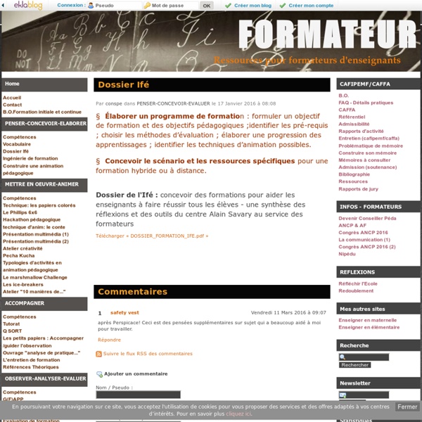 Dossier Ifé - FORMATEUR