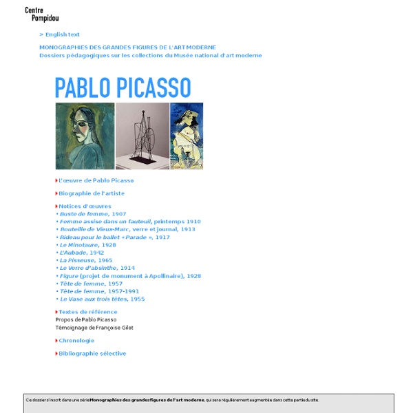 Dossier pédagogique : Pablo Picasso