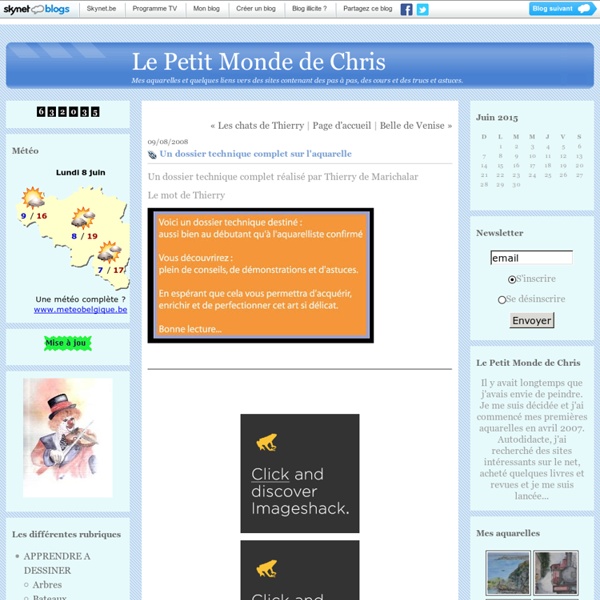 Un dossier technique complet sur l'aquarelle : Le Petit Monde de Chris