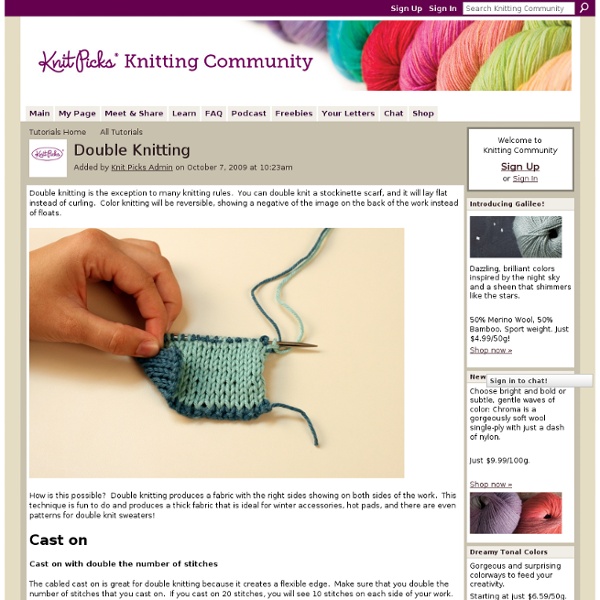 Double Knitting - Knitting Community