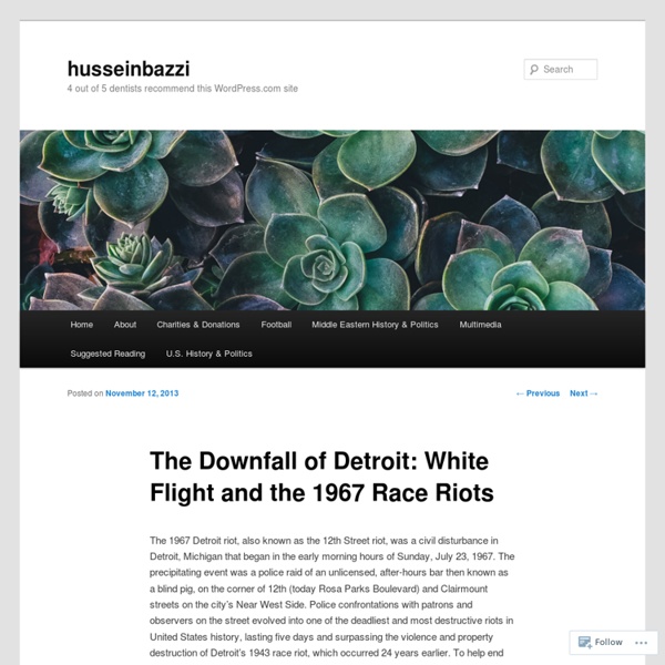 The Downfall of Detroit: White Flight and the 1967 Race Riots