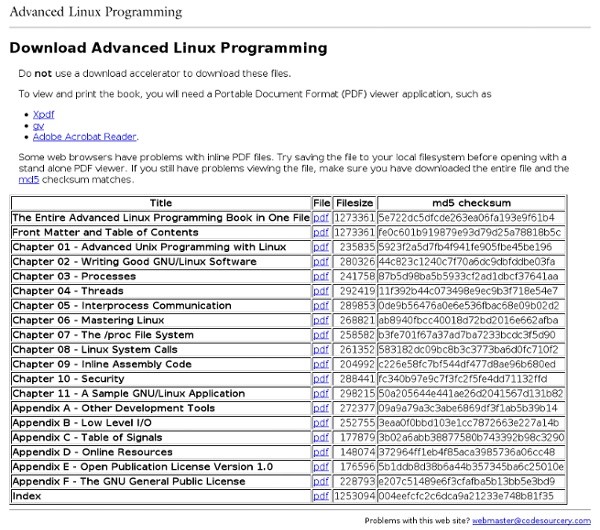 Download Advanced Linux Programming