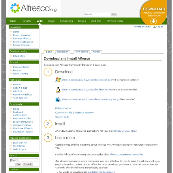 Download and Install Alfresco