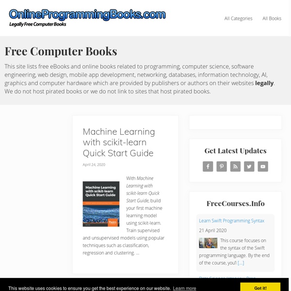 Free Computer Books, Free eBooks and Books Online