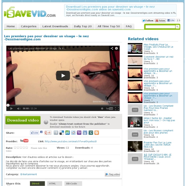 Download Les premiers pas pour dessiner un visage - le nez -Dessinerenligne.com video at savevid