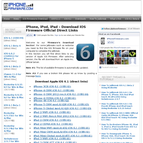 iPhone Firmware Downloads