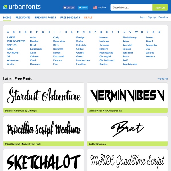 Free Fonts, Cool Fonts - UrbanFonts.com