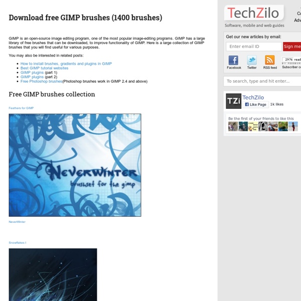 Download free GIMP brushes