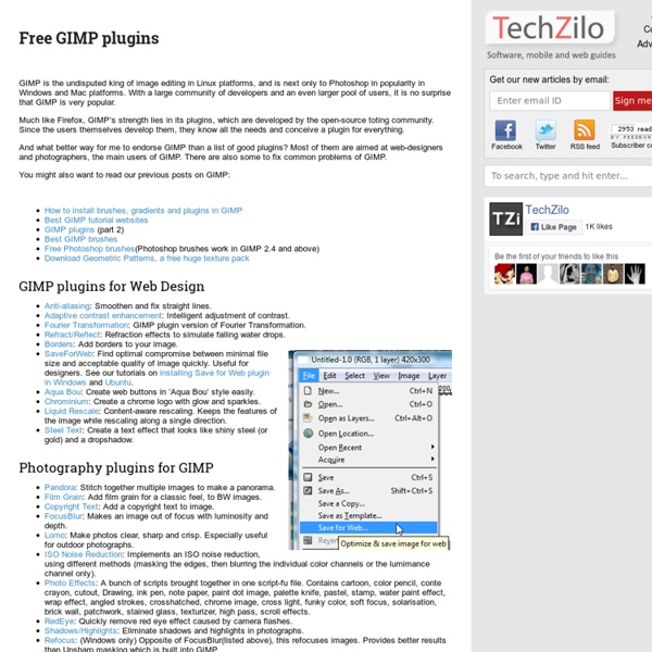 Download free GIMP plugins (40+ plugins) | Pearltrees