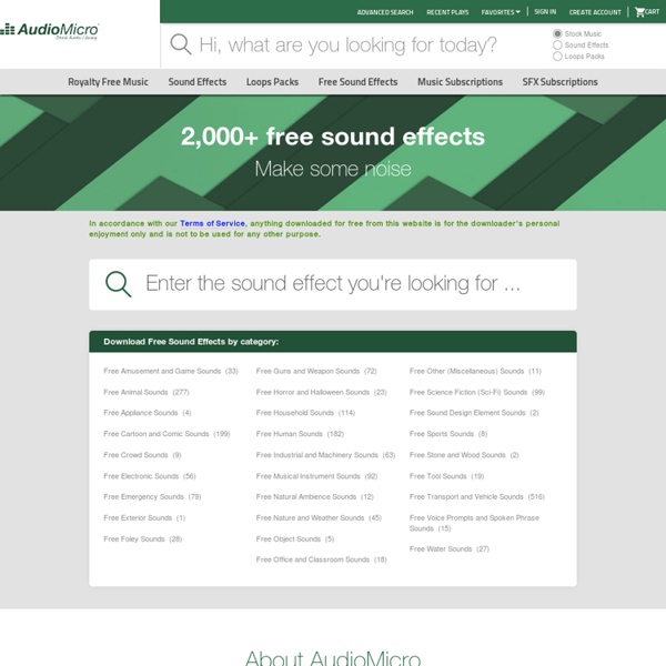 Free Sound Effects and Royalty Free Sound Effects