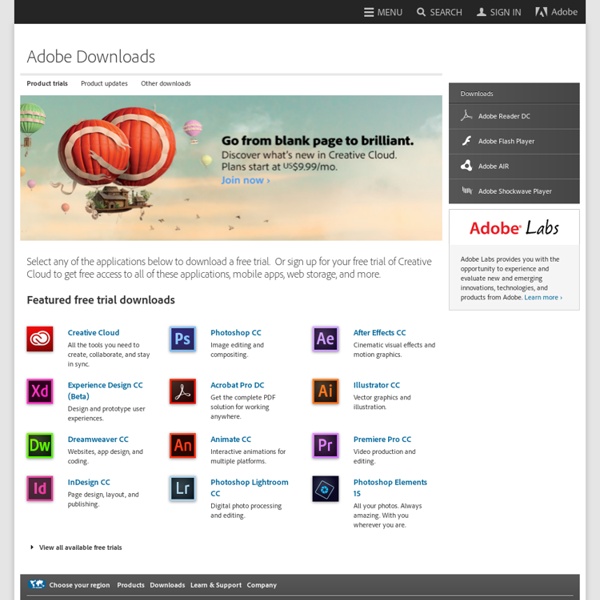 Download a free trial or buy Adobe products