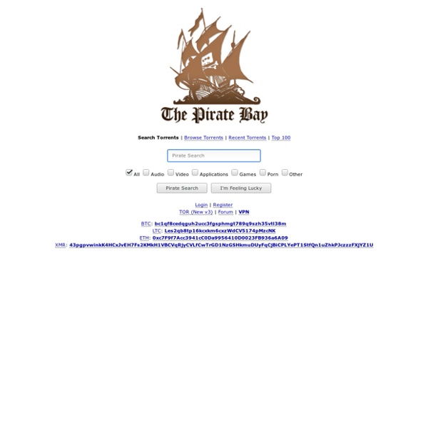 Download music, movies, games, software! The Pirate Bay - The world's most resilient BitTorrent site