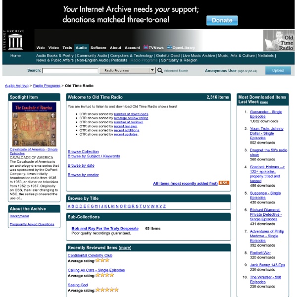 Old Time Radio : Free Audio : Download & Streaming : Internet Archive