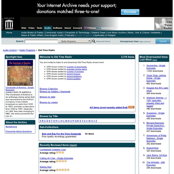 Old time radio free audio download & streaming internet archive app