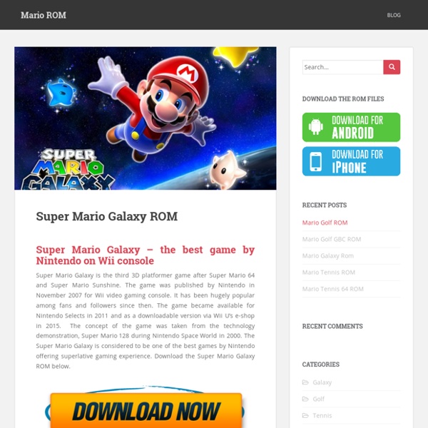 Download the Super Mario Galaxy ROM - USA version