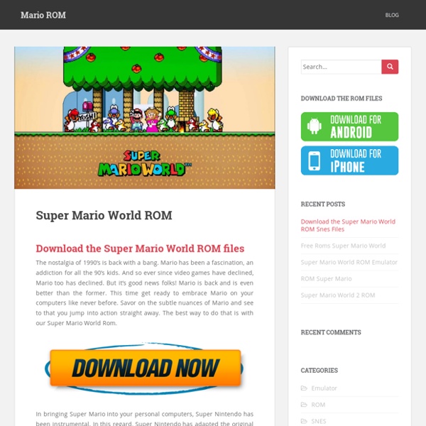 Download the Super Mario World ROM - USA version