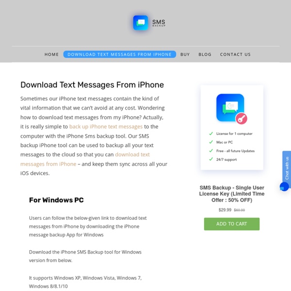free app to download text messages from iphone