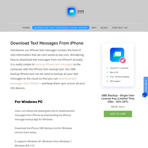 Download text messages from iPhone