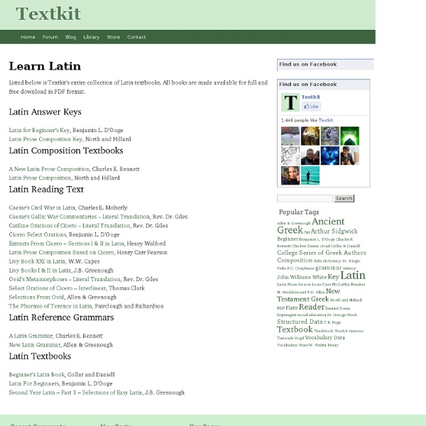 Learn Latin - Download Textkit's Latin grammar and reading textbooks