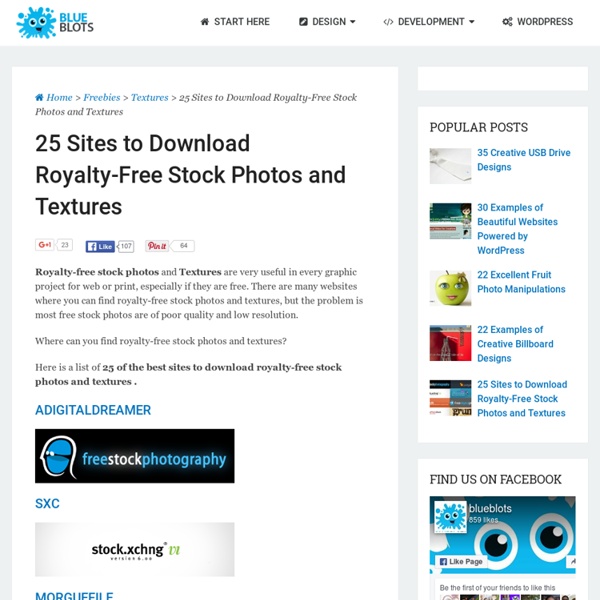 25 Sites to Download Royalty-Free Stock Photos and Textures