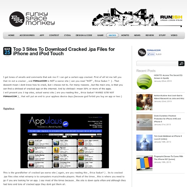 Top 3 Sites To Download Cracked .ipa Files for iPhone and iPod Touch