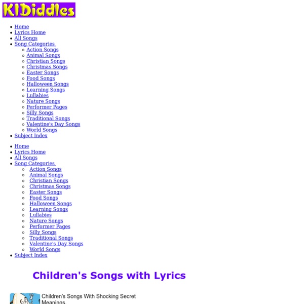 Children's Songs with Downloadable Kids Music - songs and lyrics from KIDiddles