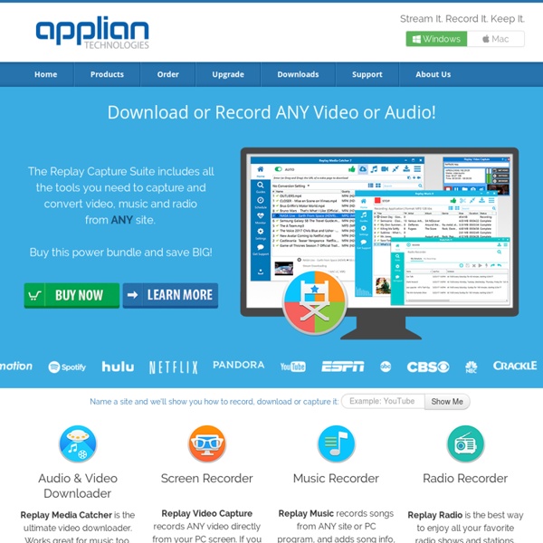 Download Streaming Video - Applian Technologies