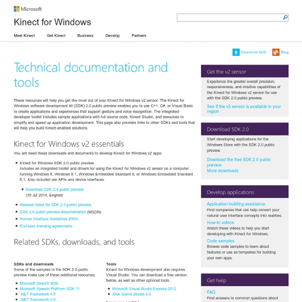 Download the Kinect SDK & Developer Toolkit