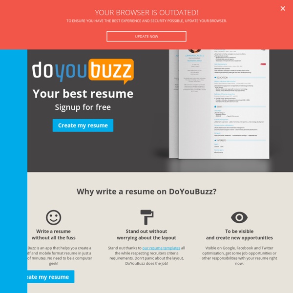 DoYouBuzz : Your best resume