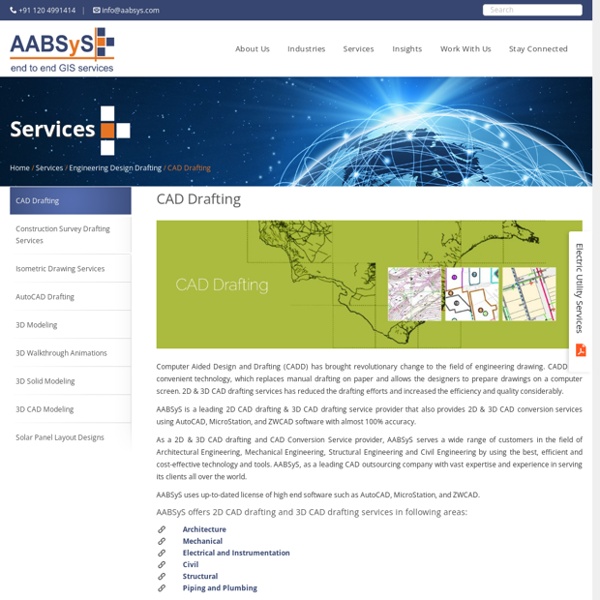 CAD Drafting Services - 2D Drafting & 3D Drafting at AABSYS